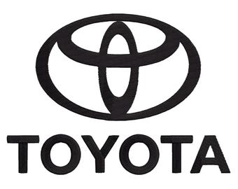 Diseño de bordado del logotipo de Toyota: Archivo de bordado a máquina (Descarga digital)