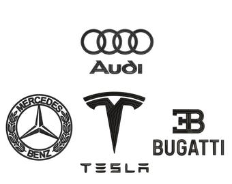 Car Collection Logo Embroidery Machine Design (Digital File)