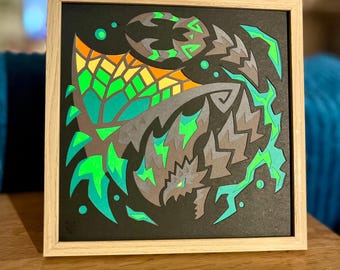Cadre  paperhunter X amayensis - Astalos - 20cm x 20 cm