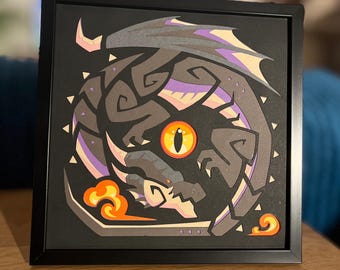 Cadre  paperhunter X amayensis - Fatalis - 20 cm x 20 cm