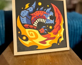 Cadre  paperhunter X amayensis - Glavenus -  20 cm x 20 cm