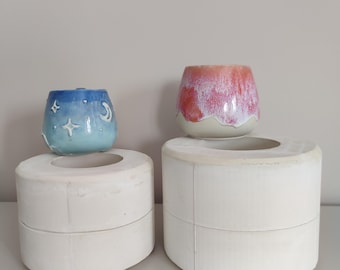 Handcrafted Plaster Cup Mold: Tumbler Slip Casting, Ceramic Art