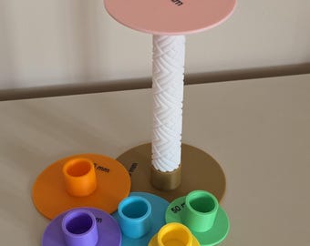 Herramienta de soporte para tazas de cerámica – Soporte para marcas de fabricante – Juego de herramientas para estampar tazas de cerámica (7 tamaños)