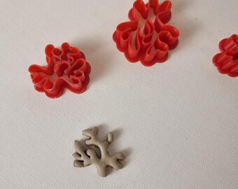 Juego de cortadores de arcilla coral: cerámica, arcilla polimérica, fondant