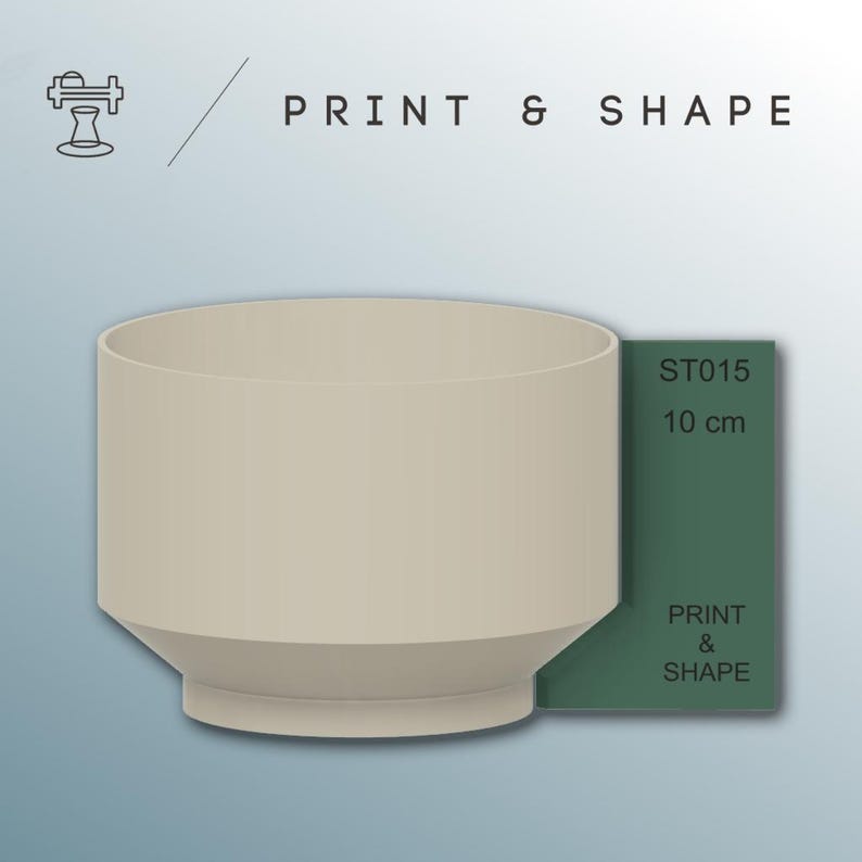Pottery Rib Tool: Angular Mug & Bowl Shaper image 1