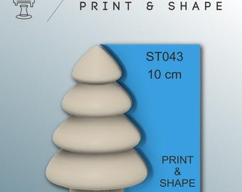 Herramienta de cerámica con forma de nervadura para árbol de Navidad puntiagudo, plantilla para modelar arcilla, perfil clásico de conífera