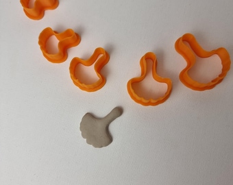 Ginkgo Leaf Clay Cutter Set: Pottery, Polymer Clay & Fondant