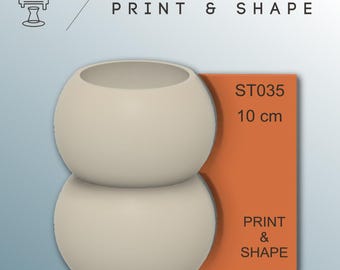 Double-Bulb Pottery Rib: Shape Guide & Trimming Tool