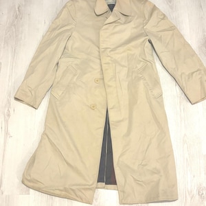 Vintage Aquascutum Aqua 5 Trench Coat Beige Raincoat Made in England Regent Street