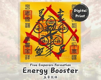 Power Booster Talisman, Strengthen Energy, Chinese Magic Circle