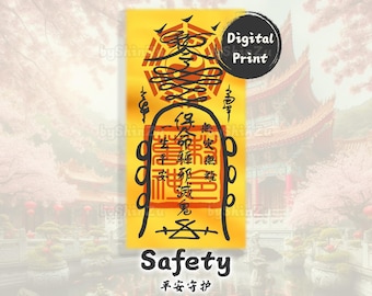 Safety Charm Amulet Print: Protection Talisman, Peaceful Life