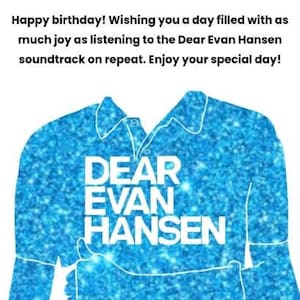 Biglietto d'auguri fatto a mano Dear Evan Hansen
