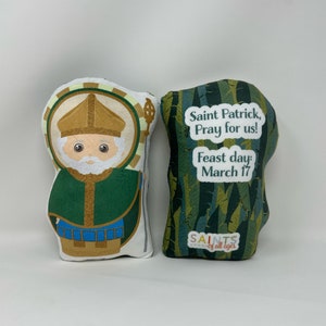 Saint Patrick Stuffed Doll. Saint Gift. Easter Gift. Baptism. Catholic Baby Gift. Patrick Gift. Saint Patrick Doll. Patrick Gift.
