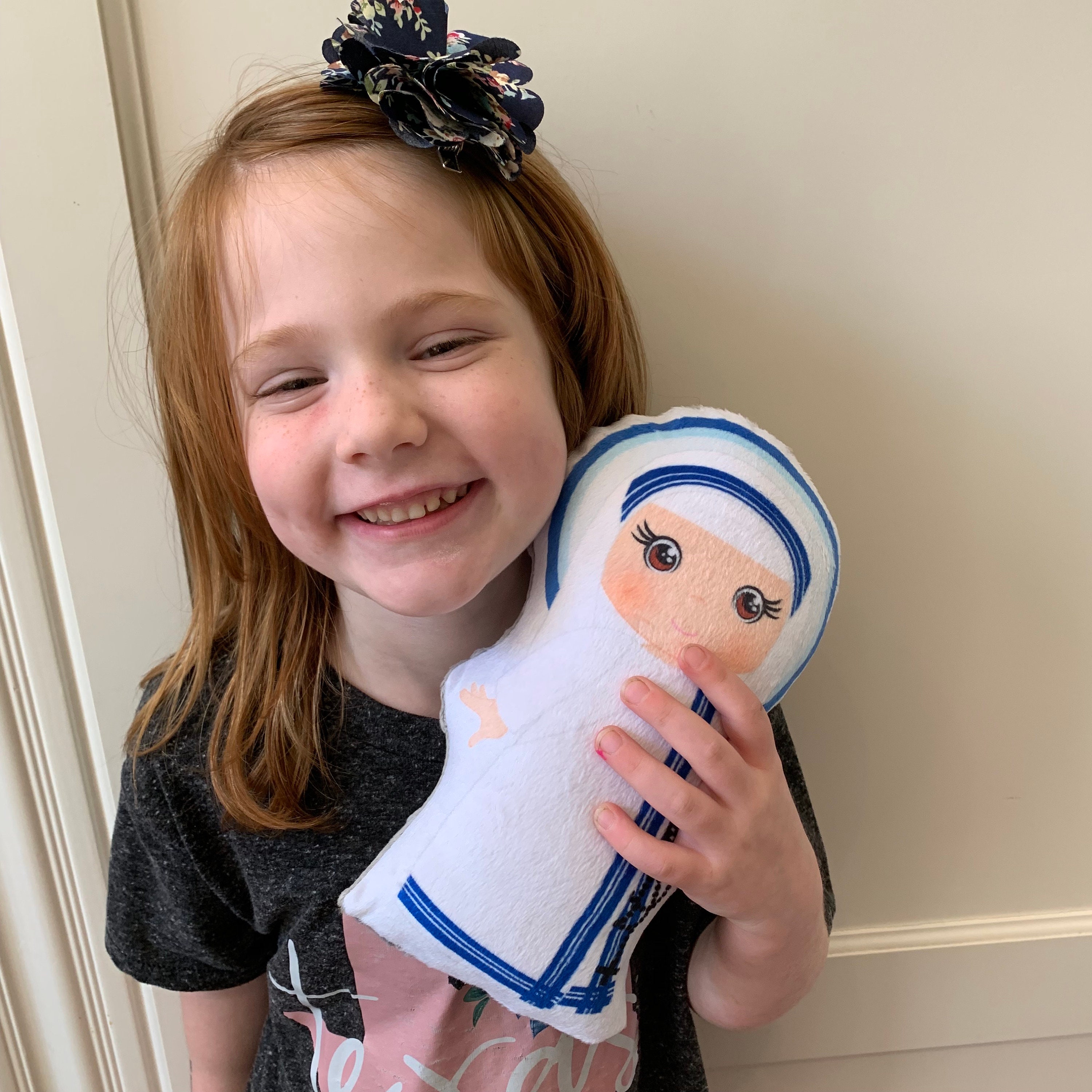 St. Teresa of Calcutta Stuffed Doll with quote and Feast day. Easter