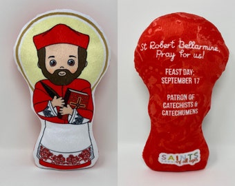 Saint Robert Bellarmine Stuffed Doll. Saint Gift. Easter Gift. Baptism. Catholic Baby Gift. St Robert Children's Doll. Saint Robert gift