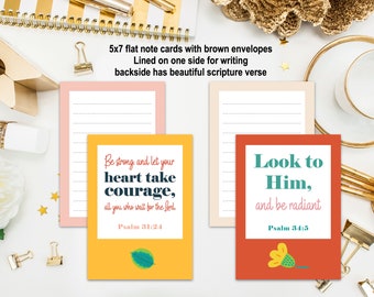 Set of 10 Inspirational Scripture Note Cards. Psalm Note Cards. Scripture Notecard. Christian gift. Scripture thank you. Encouragement cards