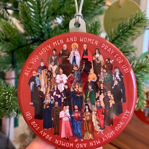 Catholic Saints Christmas Ornament 2. Baptism Gift. Mary, St. Michael ...