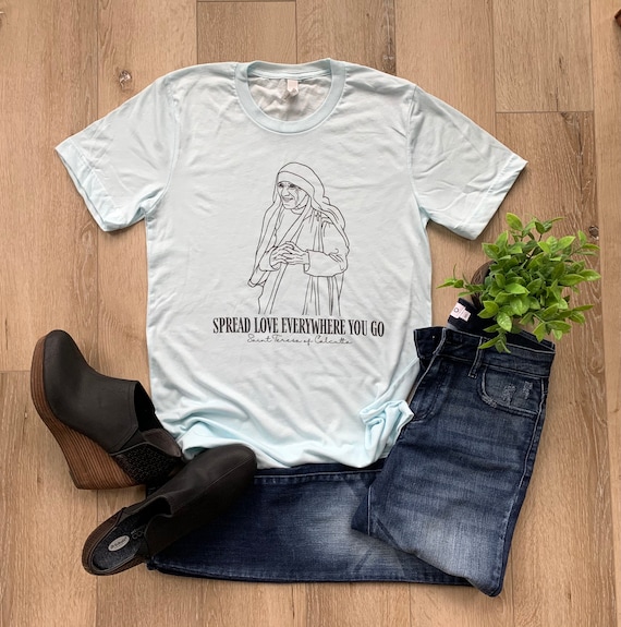 Mother Theresa Shirt - Catholic Tshirt - Christian Tee Mother Theresa Shirt - Catholic Tshirt - Christian Tee