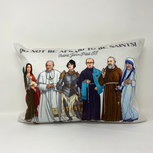 Catholic Saints Pillow. Baptism Gift. Mother Teresa Hail Etsy