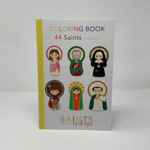 Set of 4 Catholic Kids Coloring Books. 6x9 Catholic Saints Coloring Book Gift Set. Saint Coloring. First communion. Mass Bag Rosary Coloring image 4