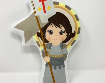 St. Joan of Arc Stuffed Saint Doll. Saint Gift. Easter Gift. Baptism. Catholic Baby Gift. Saint Joan of Arc Gift. St. Joan of Arc Doll.