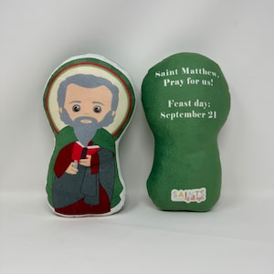 Saint Matthew the apostle Stuffed Doll. Saint Gift. Easter Gift. Baptism. Catholic Baby Gift. St Matthew Children's Doll. Saint Matthew gift