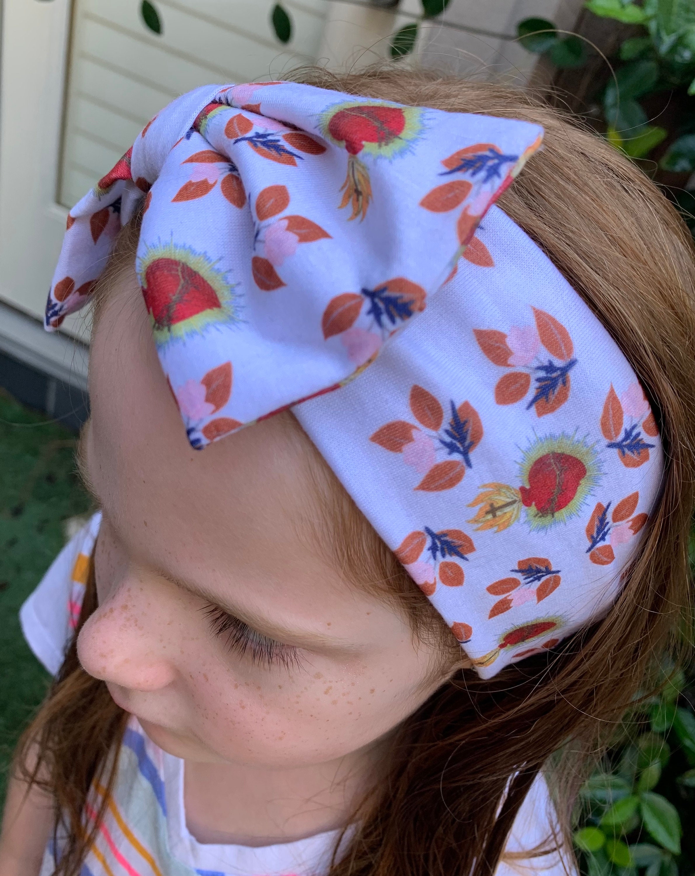 Floral Sacred Heart headband. Sacred Heart of Jesus headband for