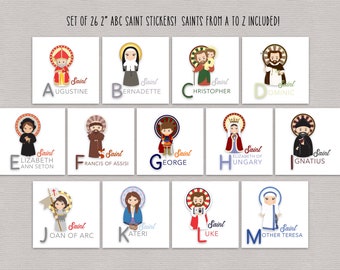 Set of 40 Saint Stickers SET 7. Kids Saint Stickers. First Communion G –  Meyer Market Designs