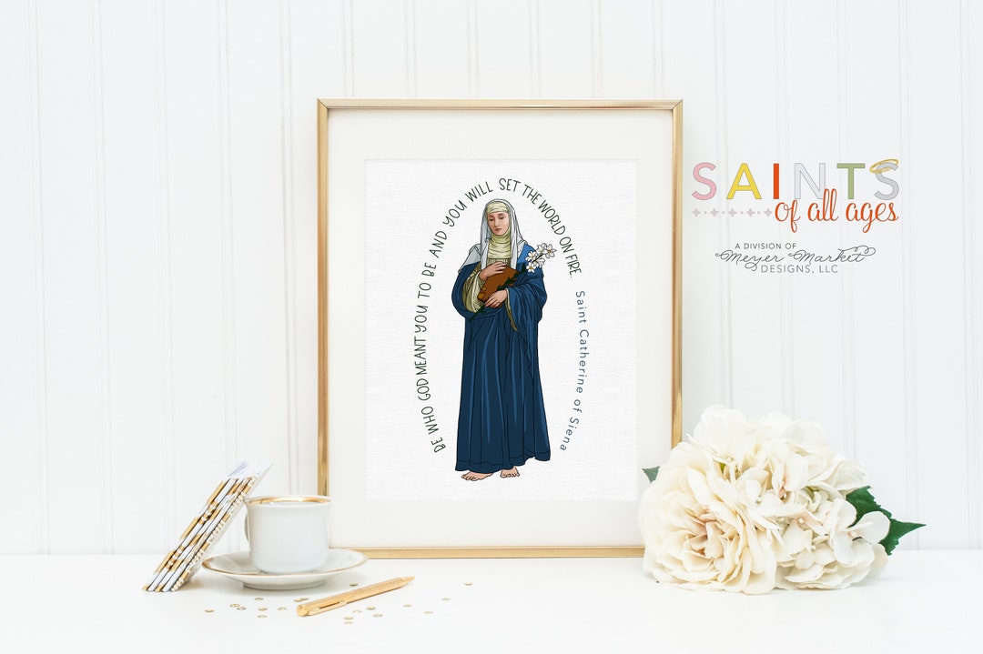 Saint Catherine of Siena Poster Print. St Catherine Wall Art Poster ...