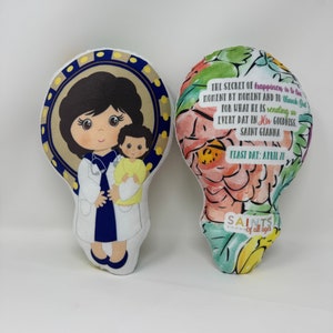 St. Gianna Stuffed Saint Doll. Saint Gift. Easter Gift. Baptism. Catholic Baby Gift. Saint Gianna Gift. St. Gianna Children's Doll.