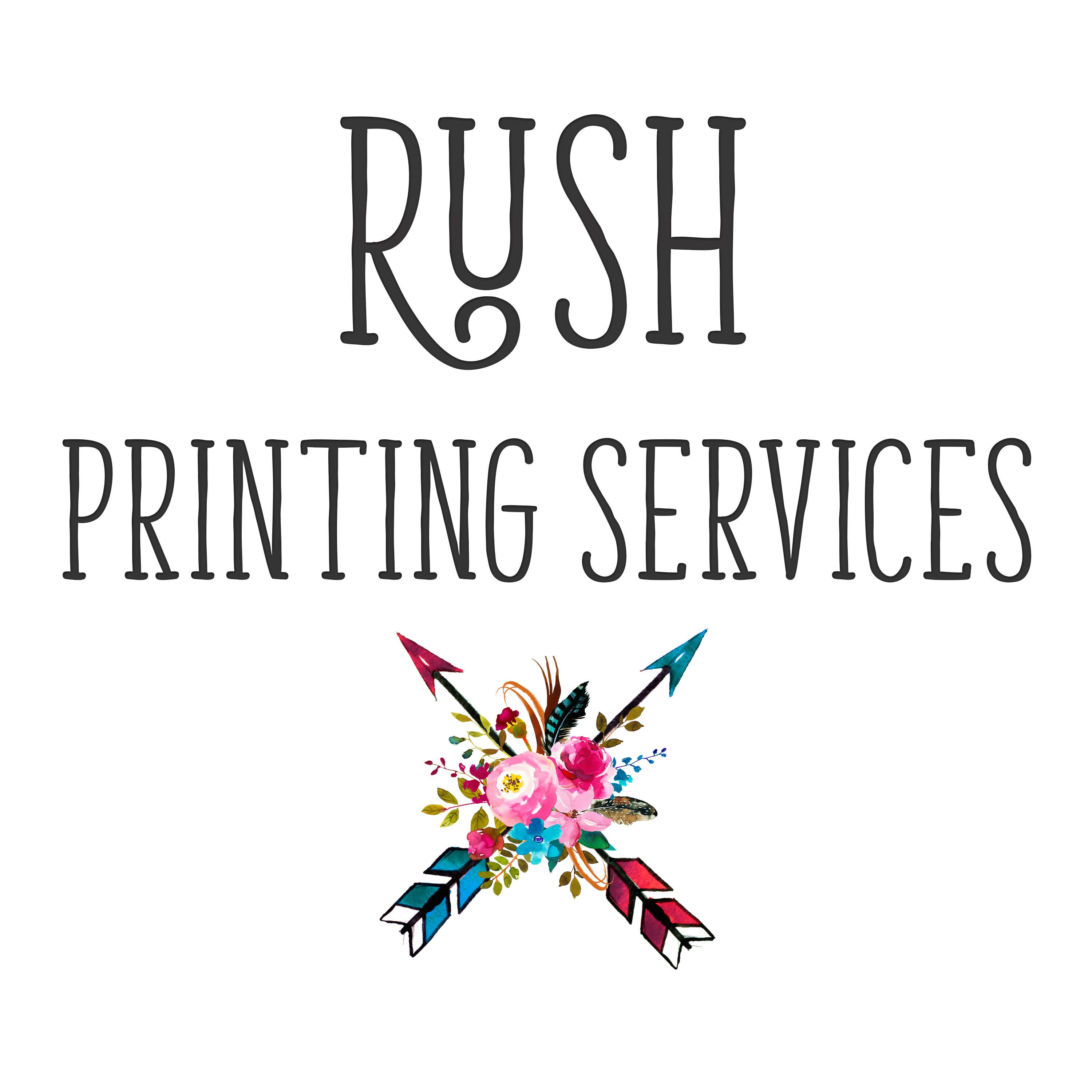 RUSH PRINT SERVICES. 4X6 and 5x7 Cards & Postcard Printing. 5x7