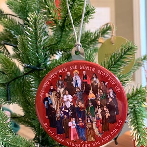 Catholic Saints Christmas Ornament 2. Baptism Gift. Mary, St. Michael ...