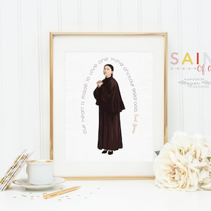 Saint Gemma poster print. Saint Gemma Wall Art Poster. First Communion. Saint Gemma Prayer Print. Catholic Prayer Poster. Kids Saints