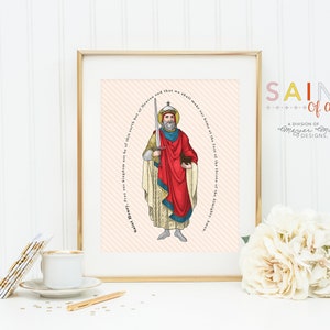 Affiche imprimée Saint Henri. Affiche d'art mural Saint-Henri. Chambre d'enfant Art. Chambre d'enfants. Impression de prière. catholique. Prière d'Henri. Prions notre royaume
