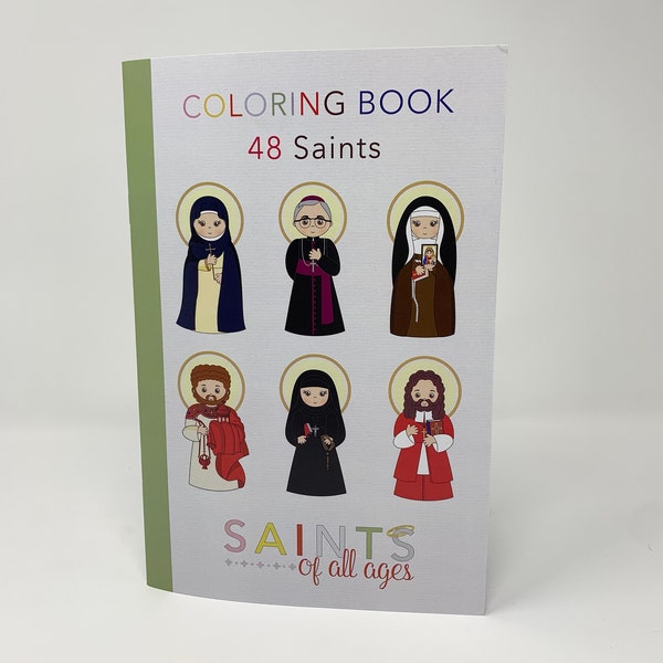 Catholic Saints Coloring Book Volume 3. 6x9 Catholic Coloring Book Gift. Saint Coloring. Rebecca, Carlo, Sophia. First communion. Mass Bag.