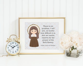 Sister Lucia of Fatima Prayer print. Sister Lucia Print. There is no problem. Baptism Gift. Holy Communion. Sister Lucia gift