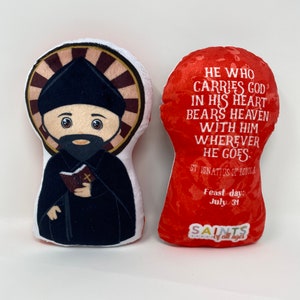 Saint Ignatius of Loyola Stuffed Doll. Saint Gift. Easter Gift. Baptism. Catholic Baby Gift. Ignatius Children&#39;s Doll. Saint Ignatius