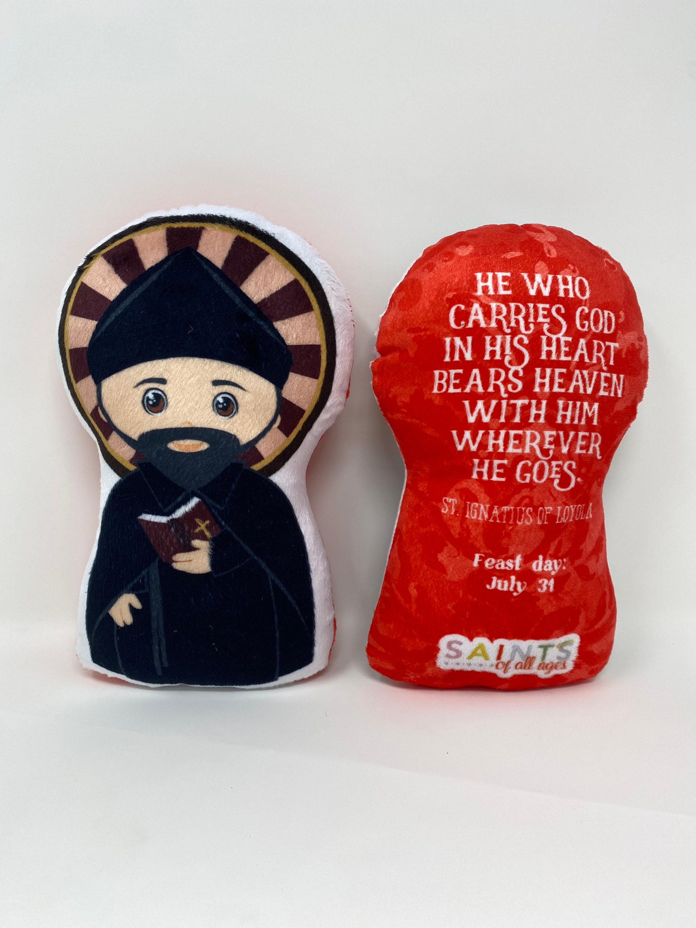 Saint Ignatius of Loyola Stuffed Doll. Saint Gift. Easter Gift. Baptism