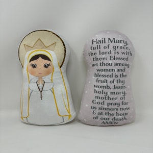 Our Lady of Fatima Stuffed Saint Doll. Saint Gift. Easter Gift. Baptism. Catholic Baby Gift. Hail Mary Gift. Our Lady Children's Doll