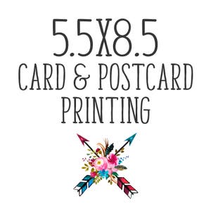 Printing Services for 5.5 x 8.5 Cards, Invitations, Announcements. Doubled Sided A9 Cards. Add to Digital Design. Wedding. Birthday.