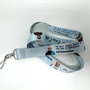 Catholic Saints lanyard. Confirmation Gift. Catholic Christmas Gift. First Communion Gift. Pray for Us. Saint Gift.