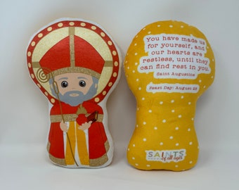 Saint Augustine Stuffed Doll. Saint Gift. Easter Gift. Baptism. Catholic Baby Gift. Augustine Gift. Augustine Children's Doll. St Augustine