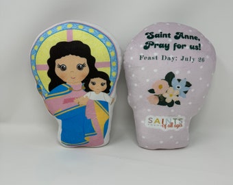 St. Anne and Mary Stuffed Saint Doll. Saint Gift. Christmas Gift. Baptism. Catholic Baby Gift. Saint Anne Gift. St. Anne and Mary Doll.