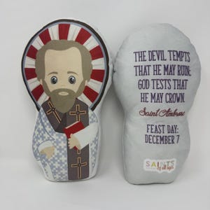 St. Ambrose Stuffed Saint Doll. Saint Gift. Easter Gift. Baptism. Catholic Baby Gift. Saint Ambrose Gift. Ambrose doll. Saint Ambrose