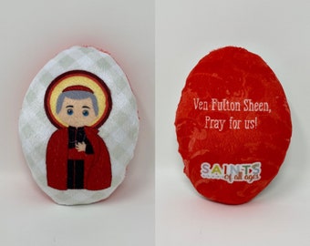 Fulton sheen pray for us baby rattle. Christmas baby Gift. Easter Gift. Baptism. Catholic Baby Gift. Christmas rattle. Fulton baby gift