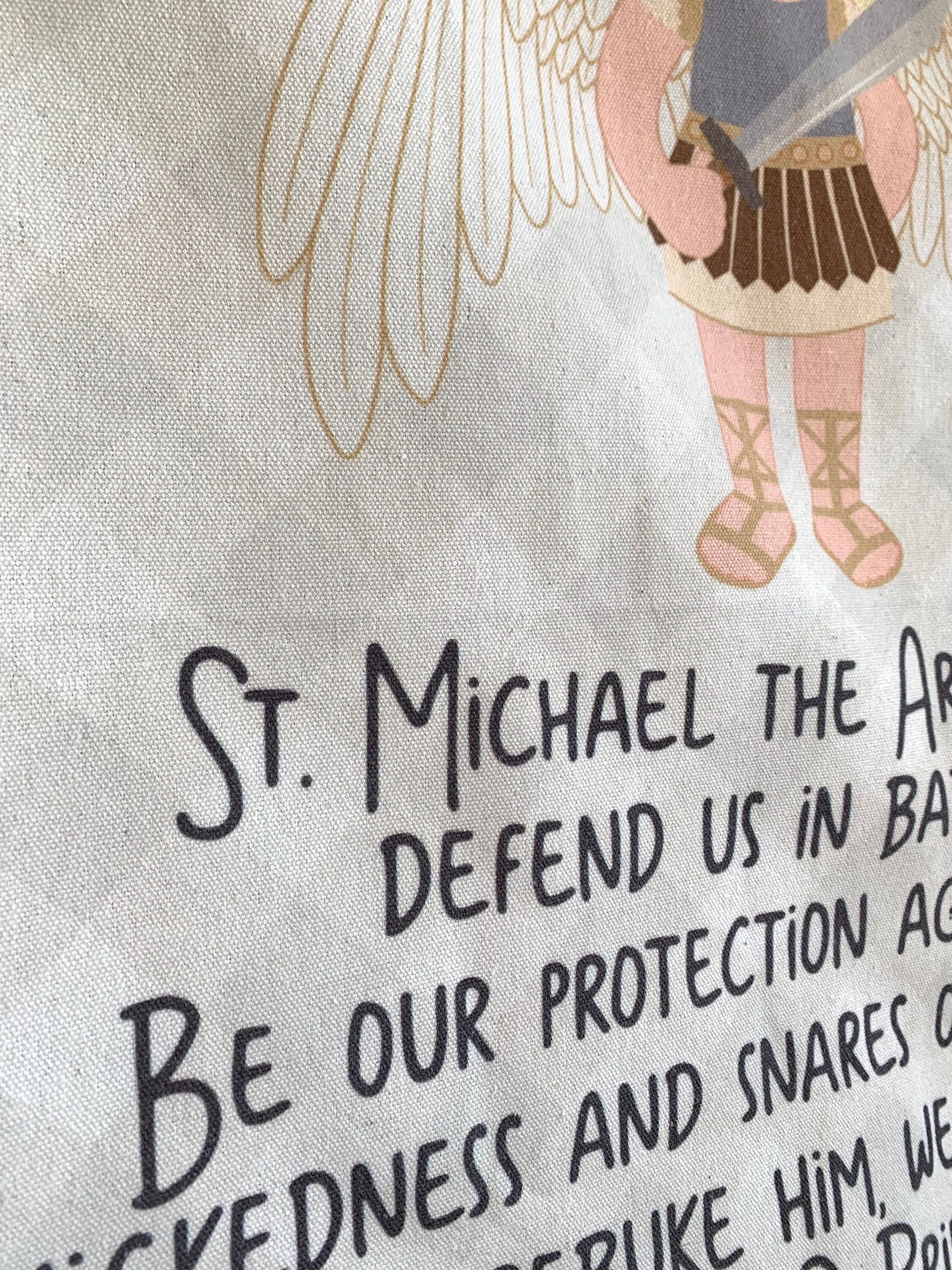 Saint Michael the Archangel Canvas Wall Hanging. Saint Michael Canvas