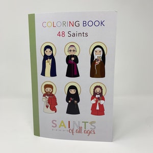 Set of 4 Catholic Kids Coloring Books. 6x9 Catholic Saints Coloring Book Gift Set. Saint Coloring. First communion. Mass Bag Rosary Coloring image 10