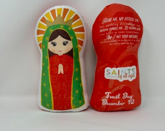 Our Lady of Guadalupe Stuffed Saint Doll. Saint Gift. Easter Gift. Baptism. Catholic Baby Gift. Hail Mary Gift. Our Lady Children's Doll