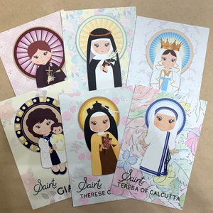 Fishing with the Saints Game Card Set. Set of 48 12 saints Saint Matching Game. First Communion Gift. Baptism Gift. Catholic Gift. image 8