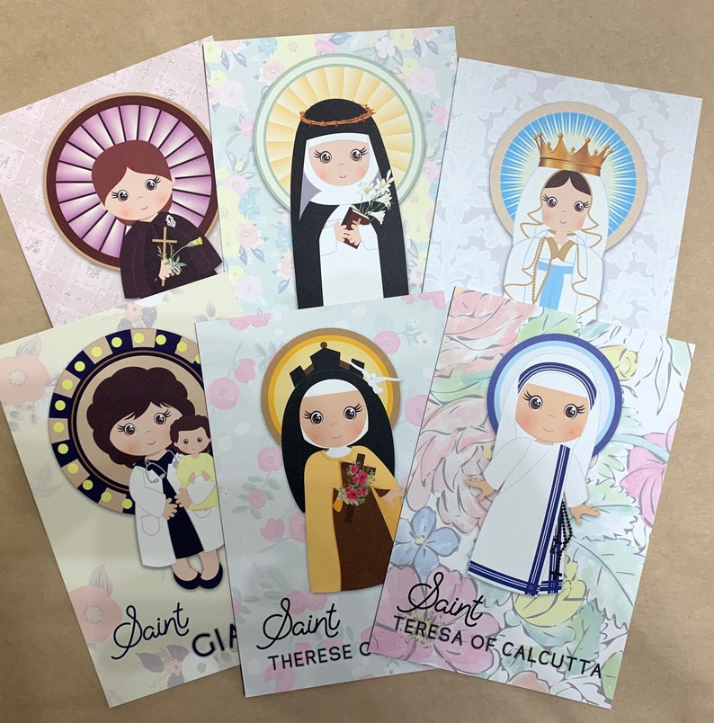 Fishing with the Saints Game Card Set. Set of 48 12 saints Saint Matching Game. First Communion Gift. Baptism Gift. Catholic Gift. image 8